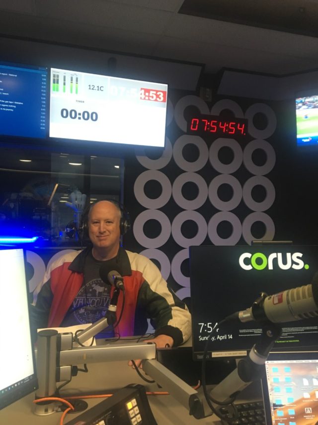 Gogs Gagnon at the CKNW studio in Vancouver.